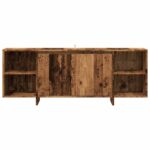 Meuble TV vieux bois 130x35x50 cm bois d'ingénierie – Image 2
