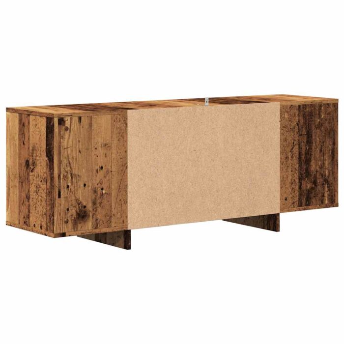 Meuble TV vieux bois 130x35x50 cm bois d'ingénierie – Image 5