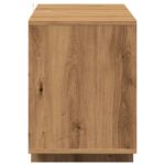 Meuble TV chêne artisanal 130x35x50 cm bois d'ingénierie – Image 4