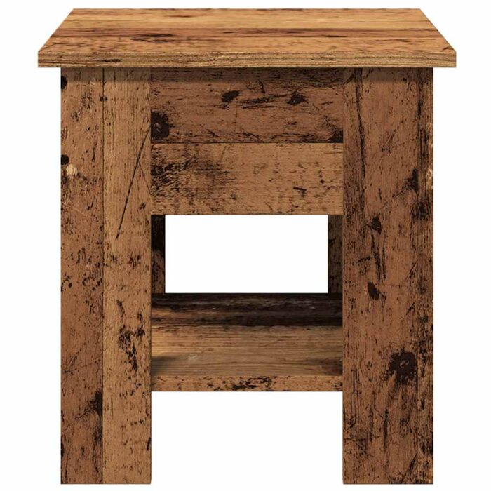 Table basse vieux bois 40x40x42 cm bois d'ingénierie – Image 2