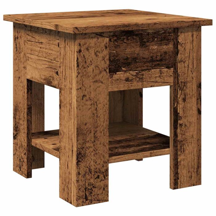 Table basse vieux bois 40x40x42 cm bois d'ingénierie – Image 4