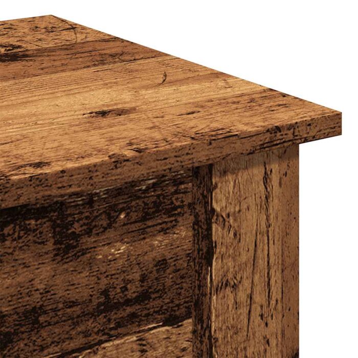 Table basse vieux bois 40x40x42 cm bois d'ingénierie – Image 5