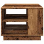 Table basse vieux bois 55x55x42 cm bois d'ingénierie – Image 2