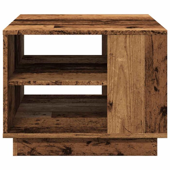 Table basse vieux bois 55x55x42 cm bois d'ingénierie – Image 2