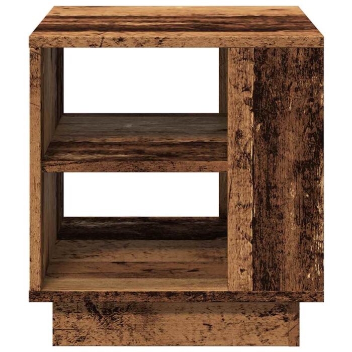 Table basse vieux bois 40x40x43 cm bois d'ingénierie – Image 2