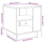 Table basse vieux bois 40x40x43 cm bois d'ingénierie – Image 7