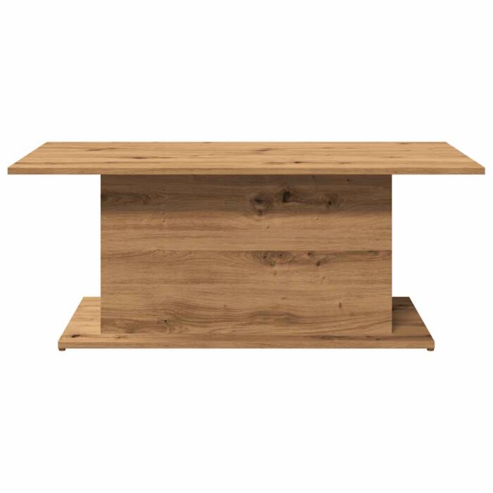 Table basse chêne artisanal 102x55,5x40 cm bois d'ingénierie – Image 2