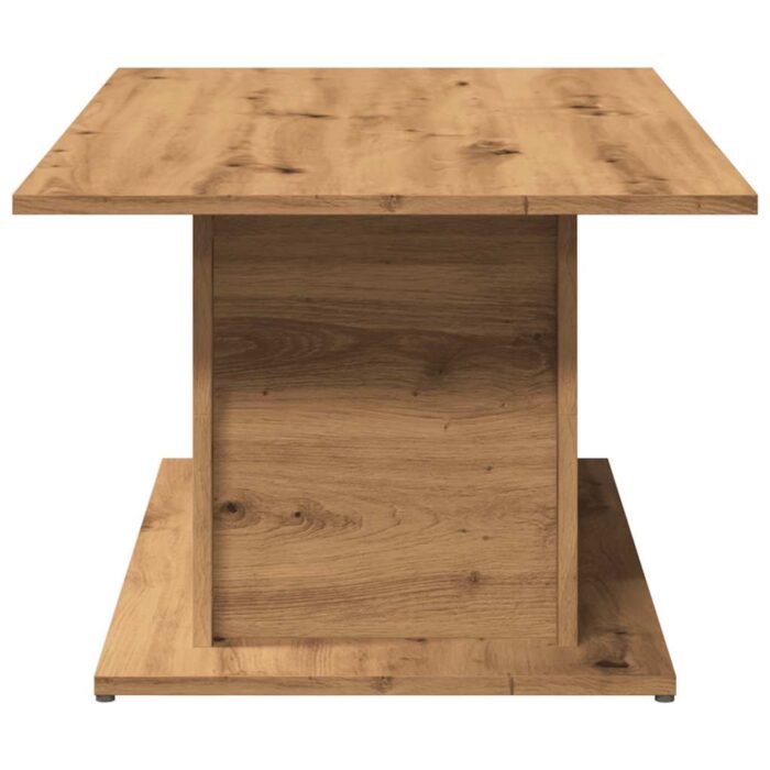 Table basse chêne artisanal 102x55,5x40 cm bois d'ingénierie – Image 3