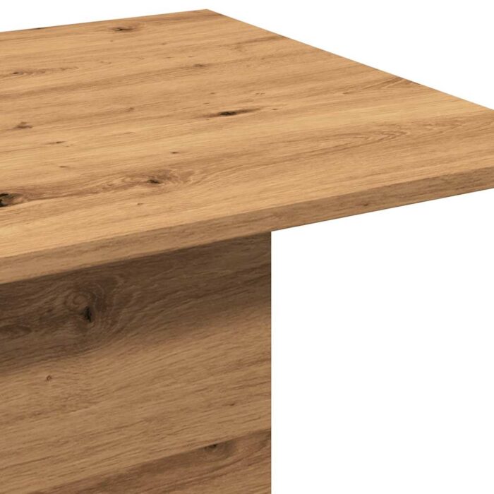 Table basse chêne artisanal 102x55,5x40 cm bois d'ingénierie – Image 5