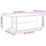 Table basse chêne artisanal 102x55,5x40 cm bois d'ingénierie – Image 7