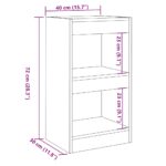 Bibliothèque/Cloison de séparation vieux bois 40x30x72 cm – Image 7