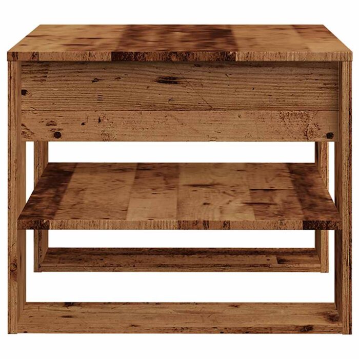 Table basse vieux bois 55,5x55x45 cm bois d'ingénierie – Image 3