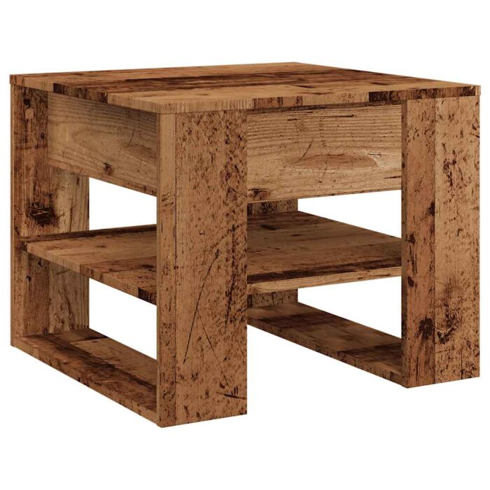 Table basse vieux bois 55,5x55x45 cm bois d'ingénierie – Image 4