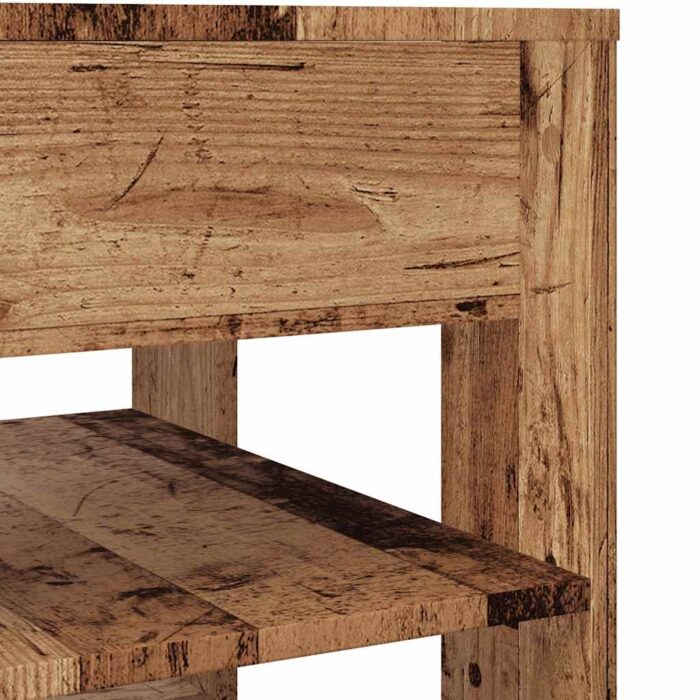 Table basse vieux bois 55,5x55x45 cm bois d'ingénierie – Image 5