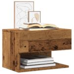 Table de chevet murale vieux bois – Image 2