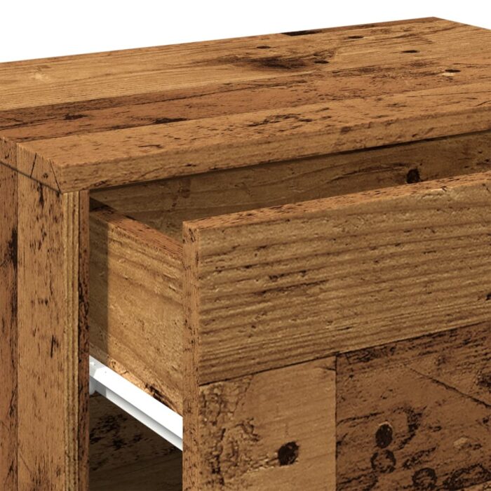 Table de chevet murale vieux bois – Image 8