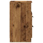 Table de chevet vieux bois 40x36x65 cm bois d'ingénierie – Image 4