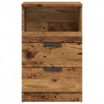 Tables de chevet 2 pcs vieux bois 40x36x65 cm bois d'ingénierie – Image 3