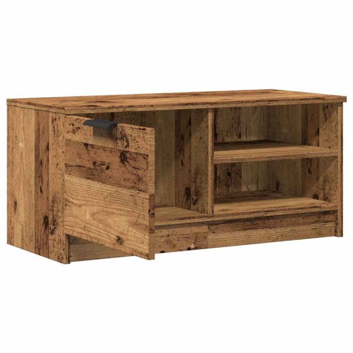 Meuble TV vieux bois 80x35x36,5 cm bois d'ingénierie – Image 7