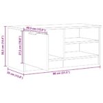 Meuble TV vieux bois 80x35x36,5 cm bois d'ingénierie – Image 9