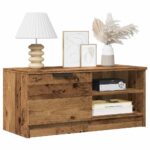 Meuble TV vieux bois 80x35x36,5 cm bois d'ingénierie