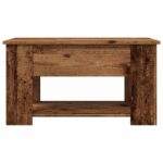 Table basse vieux bois 79x49x41 cm bois d'ingénierie – Image 3