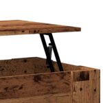 Table basse vieux bois 79x49x41 cm bois d'ingénierie – Image 8