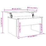 Table basse vieux bois 80x50,5x41,5 cm bois d'ingénierie – Image 10