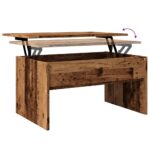Table basse vieux bois 80x50,5x41,5 cm bois d'ingénierie – Image 7