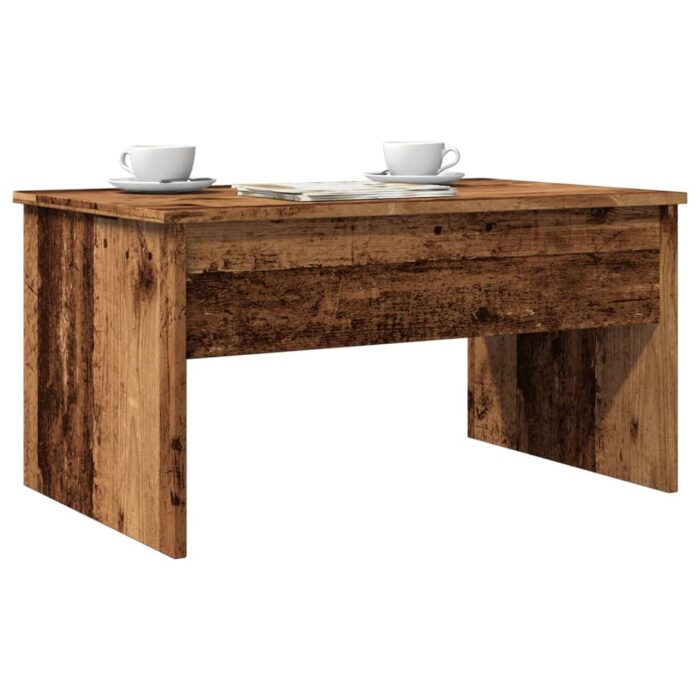 Table basse vieux bois 80x50,5x41,5 cm bois d'ingénierie – Image 1