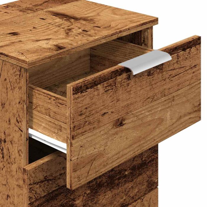 Table de chevet vieux bois 40x36x65 cm bois d'ingénierie – Image 7