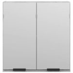 Armoire à miroir de salle de bain gris béton bois d'ingénierie – Image 2