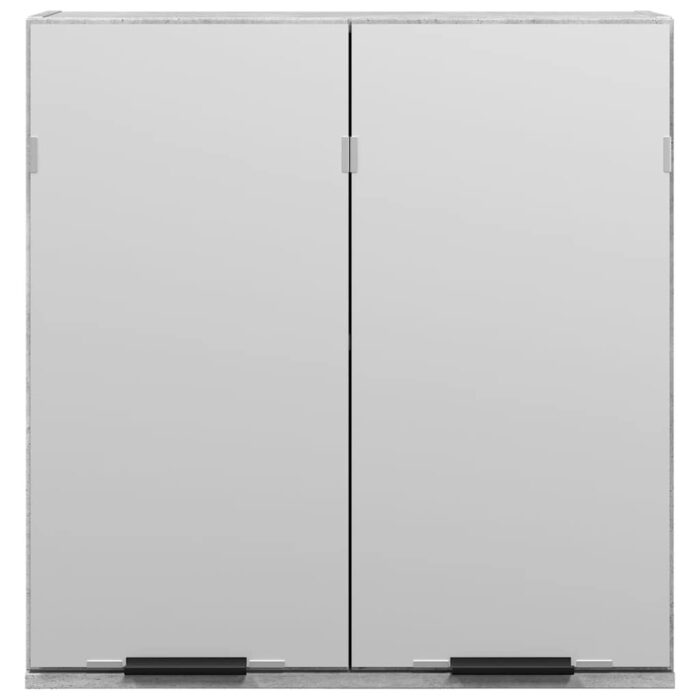 Armoire à miroir de salle de bain gris béton bois d'ingénierie – Image 2