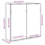 Armoire à miroir de salle de bain gris béton bois d'ingénierie – Image 9