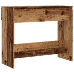Table console vieux bois 90x36x75 cm bois d'ingénierie – Image 4