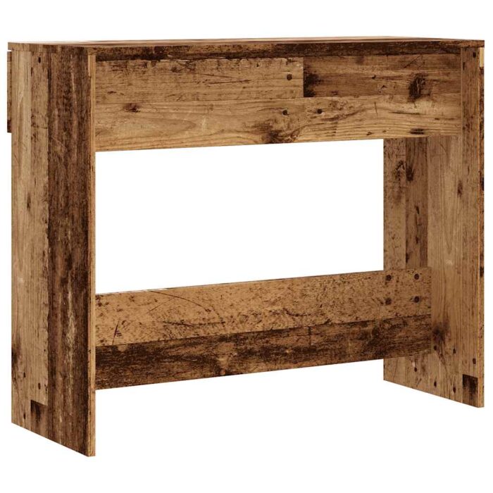 Table console vieux bois 90x36x75 cm bois d'ingénierie – Image 4