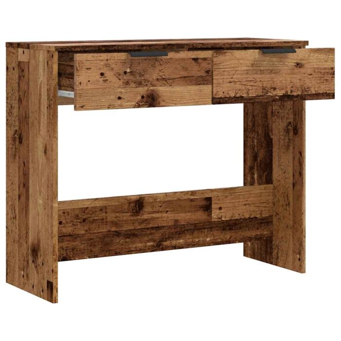 Table console vieux bois 90x36x75 cm bois d'ingénierie – Image 5
