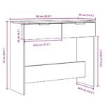 Table console vieux bois 90x36x75 cm bois d'ingénierie – Image 8