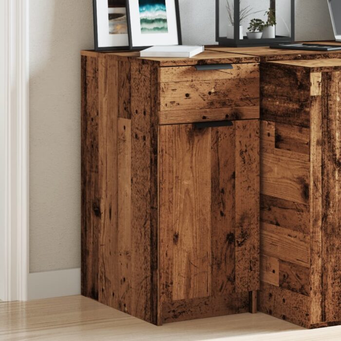 Armoire de bureau vieux bois 33x50x75 cm bois d'ingénierie – Image 2