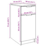 Armoire de bureau vieux bois 33x50x75 cm bois d'ingénierie – Image 9