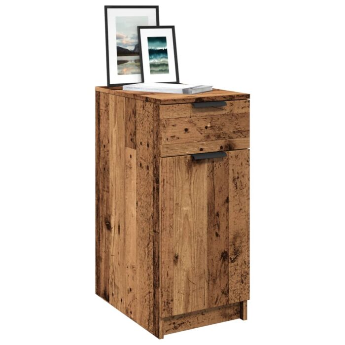 Armoire de bureau vieux bois 33x50x75 cm bois d'ingénierie – Image 1