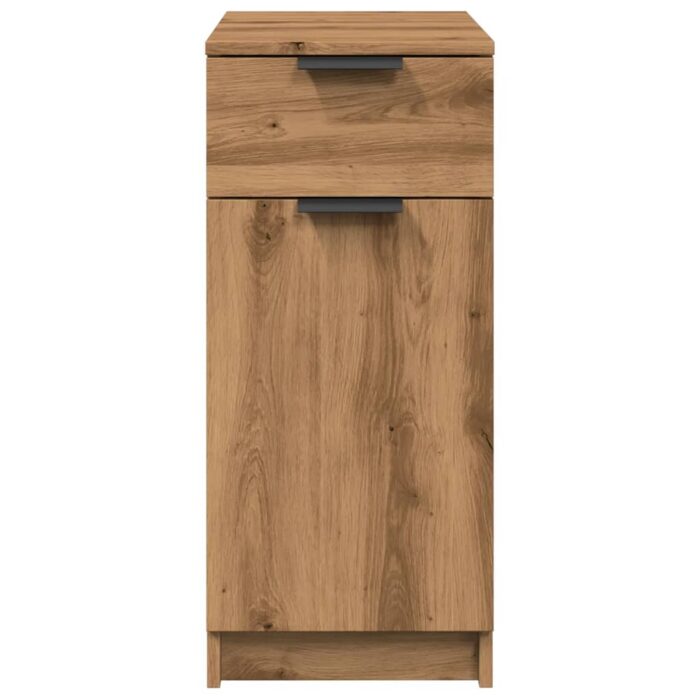 Armoire de bureau chêne artisanal 33x50x75 cm bois d'ingénierie – Image 3