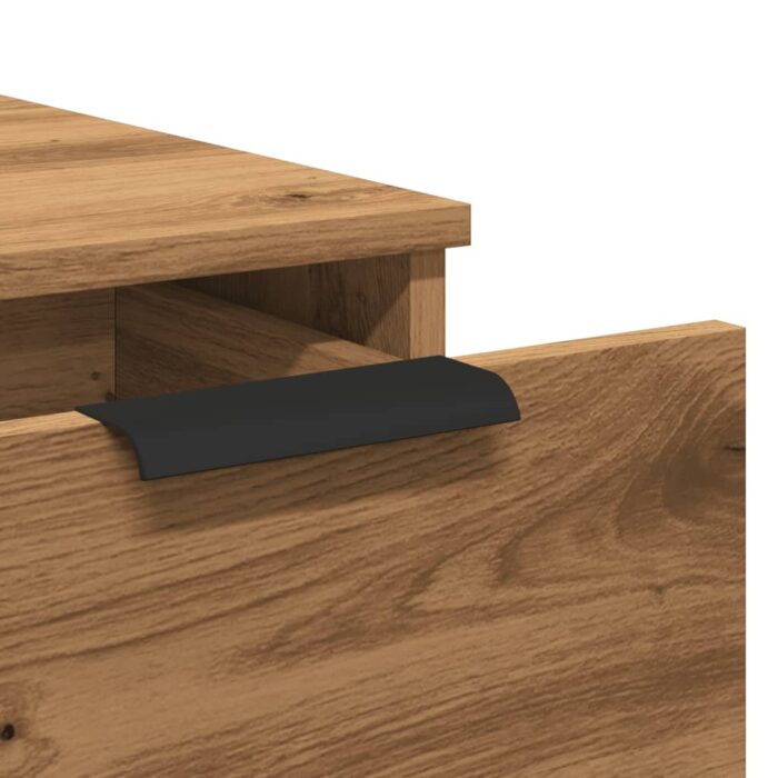 Armoire de bureau chêne artisanal 33x50x75 cm bois d'ingénierie – Image 7