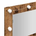 Armoire à miroir avec LED vieux bois 90x31,5x62 cm – Image 8