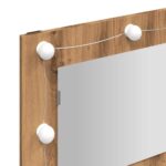 Armoire à miroir avec LED chêne artisanal 90x31,5x62 cm – Image 8