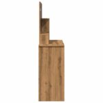 Coiffeuse avec miroir chêne artisanal 86,5x35x136 cm – Image 3