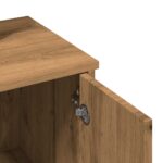 Coiffeuse avec miroir chêne artisanal 86,5x35x136 cm – Image 6