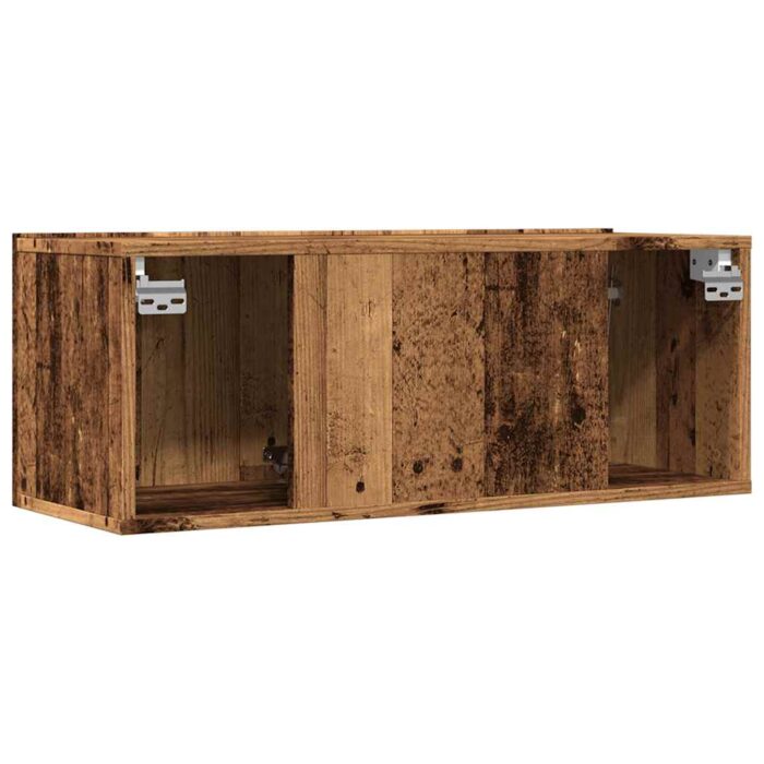 Meubles TV muraux 2 pcs vieux bois 80x30x30 cm – Image 5