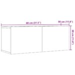 Meubles TV muraux 2 pcs vieux bois 80x30x30 cm – Image 8
