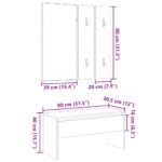 Ensemble de meubles de couloir vieux bois bois d'ingénierie – Image 9